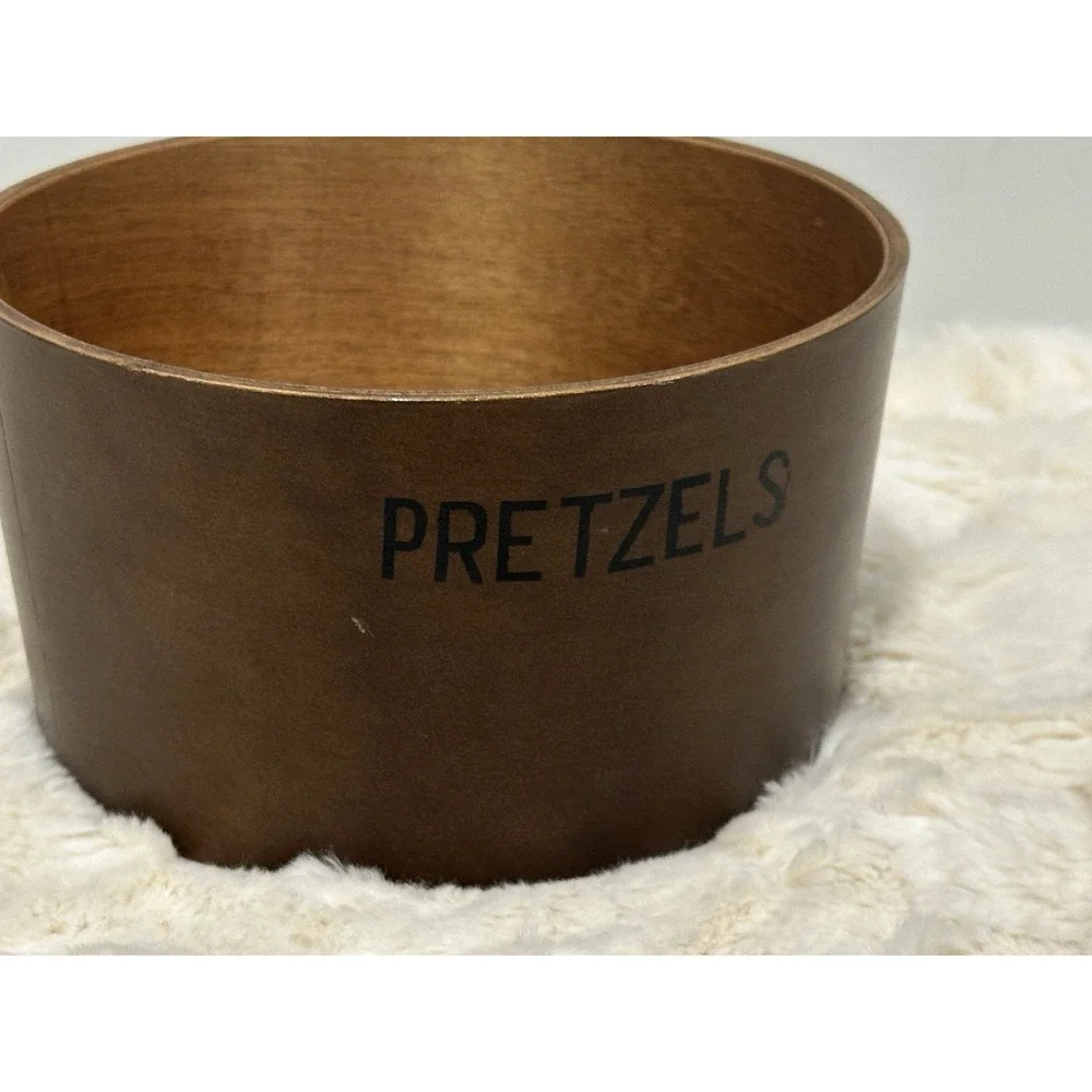 Vtg Nesting Bowls Nuts Chips Pretzels Peanuts Japan Barware‎ MCM Teak Wood?
